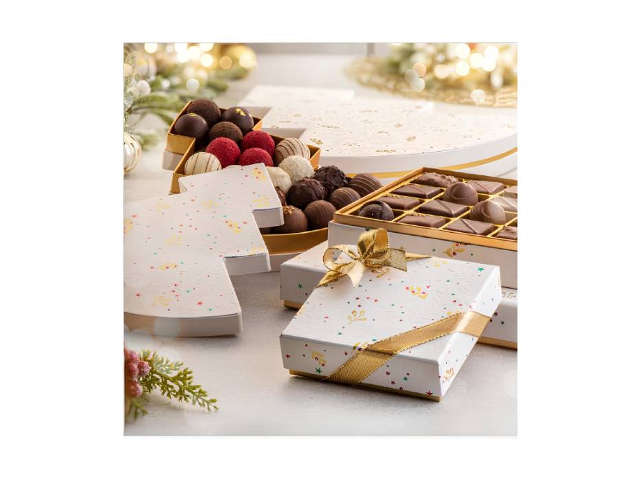 Mistletoe Truffles and Chocolate Tree Gift Set, Medium