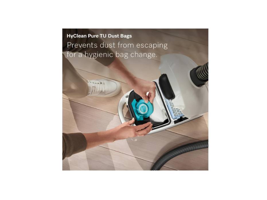 Miele Guard S1 Bagged Cylinder Vacuum Cleaner with FiberTeQ Universal Floorhead, Lightweight & Compact, Obsidian Black/Space Grey