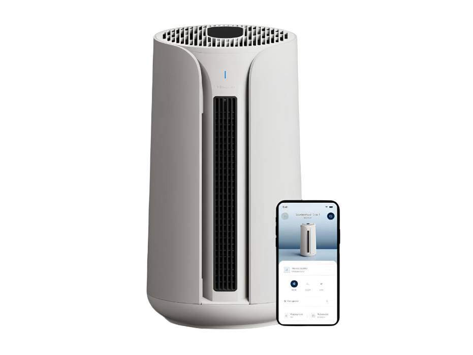 BLUEAIR 3 in 1 Air Purifier, ComfortPure T10i : Cooling, Heating, Cleaning – HEPA Silent Air Purifier for Home, Pets, Allergies, Dust, Smoke & Odours