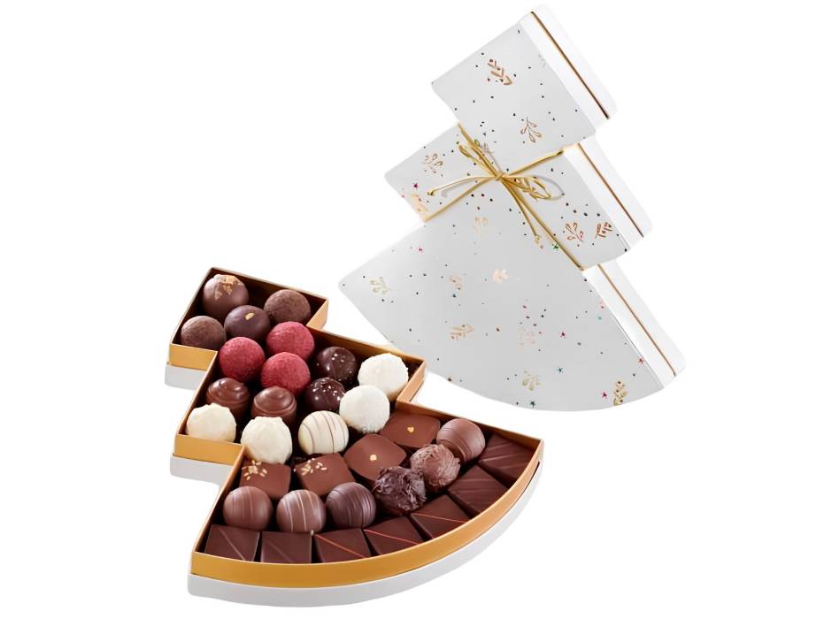 Mistletoe Truffles and Chocolate Tree Gift Set, Medium