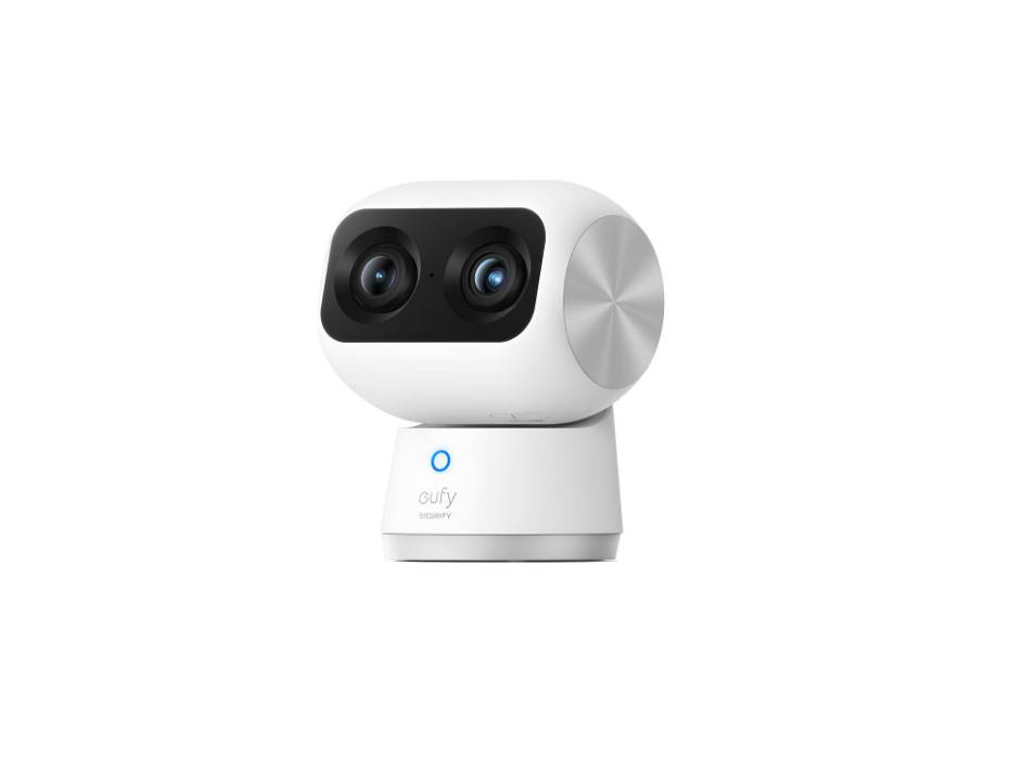 eufy Security Indoor Cam S350, Dual Cameras, 4K UHD Resolution Security Camera with 8× Zoom and 360° PTZ, Human/Pet AI Detection, Dual-Band Wi-Fi 6