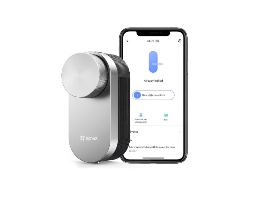 EZVIZ DL01Pro Smart DIY Lock - Bluetooth & ZigBee Enabled, Multi-Method Keyless Entry, Remote Control, Anti-Tamper Alerts, Easy Installation