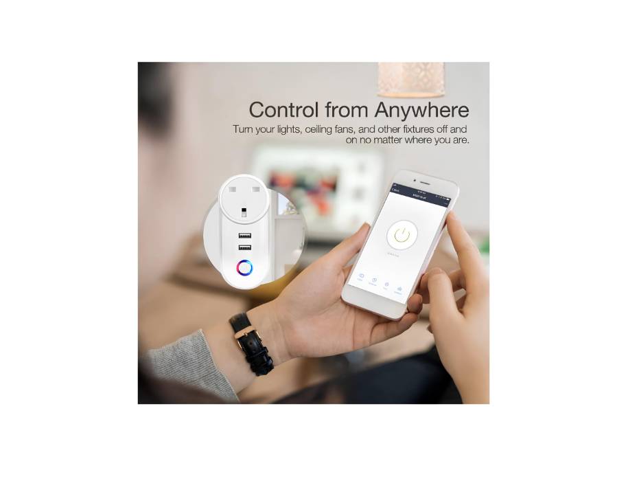 UanTii WiFi Smart Plug Tuya Smart Socket Timer Schedule Socket for Smart Home App Remote Control Compatible with Amazon Alexa Google Assistant Siri 16A