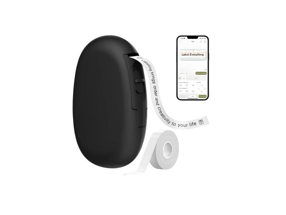 SUPVAN E10 Bluetooth Label Maker Machine, Versatile App with 35 Fonts and 1k+ Icons, Inkless Labeler