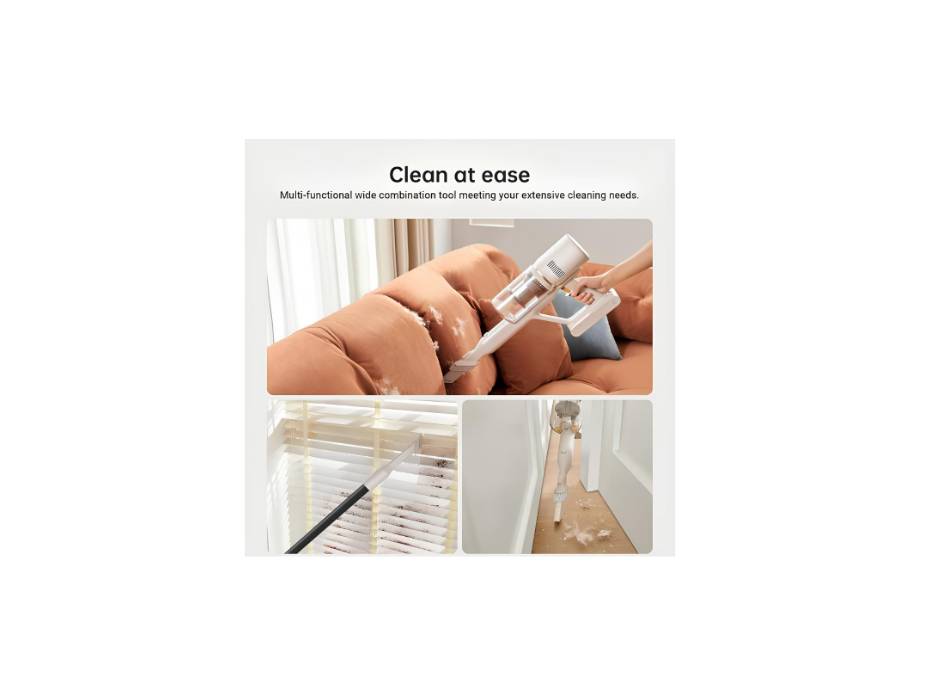 Dreame U10 Cordless Upright Stick Vacuum Cleaner, 19000 Pa Powerful Suction, 180° Rotating Brush Head, Wall-mounted Lightweight With LED Light for Hard Floors