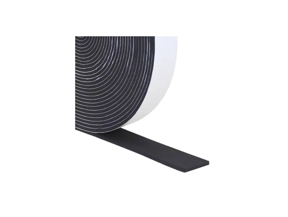 Royal Apex Double Sided Foam Tape, Multi-Surface Black Adhesive Weatherstrip Seal Insulation Window Tape - 1in