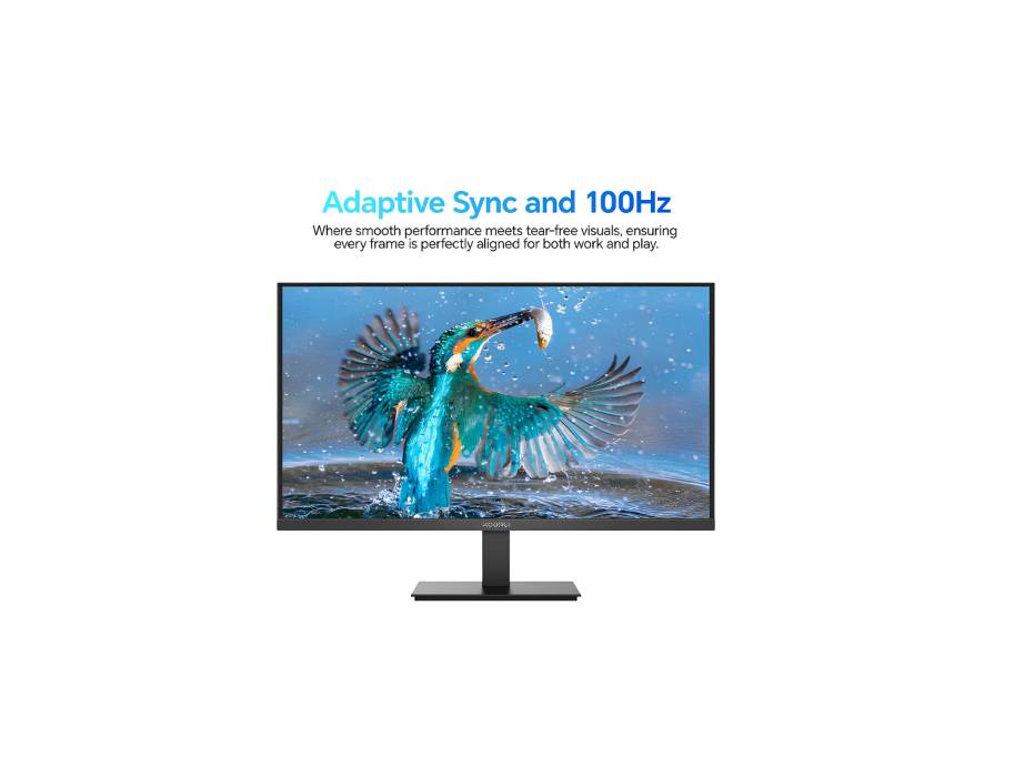 KOORUI E2412F 24 Inch Monitor Full HD, 100 Hz, 5ms, Eye Comfort, sRGB% 99 Farbumfangs, (1920 x 1080, HDMI, VGA, Neigbar, VESA 75x75)