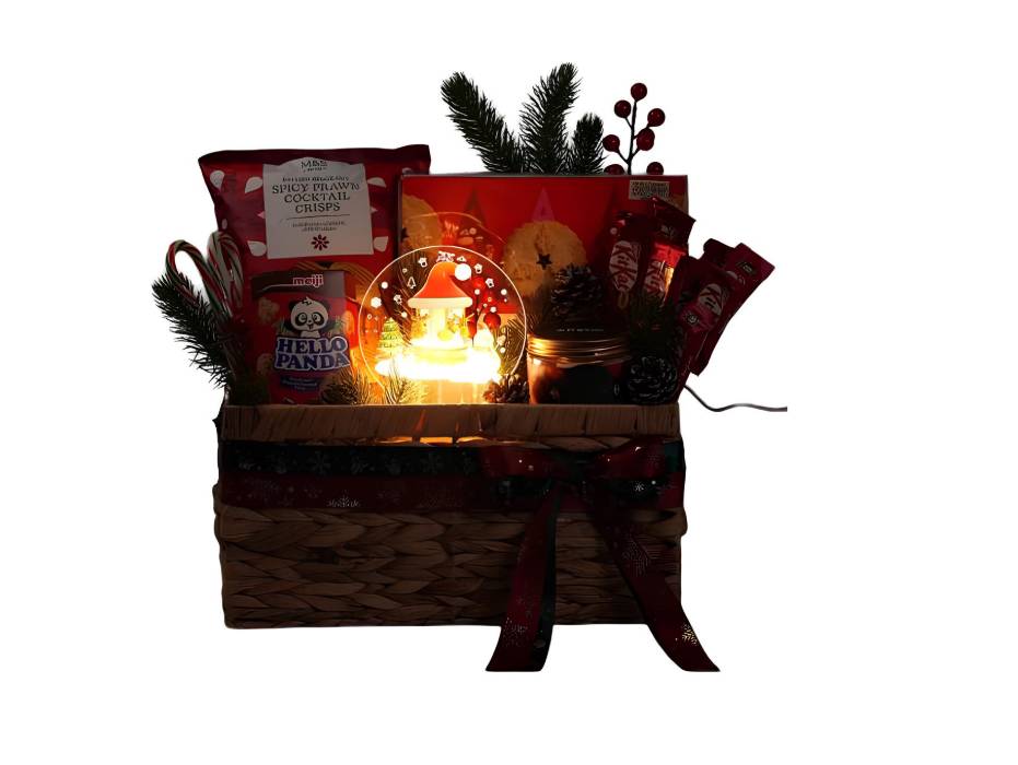 Red Christmas Treat Basket