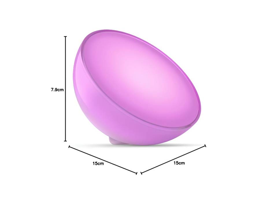 PHILIPS HUE Go 2.0 White & Color Ambiance Smart Portable Light with Bluetooth, Works with Alexa and Google Assistant