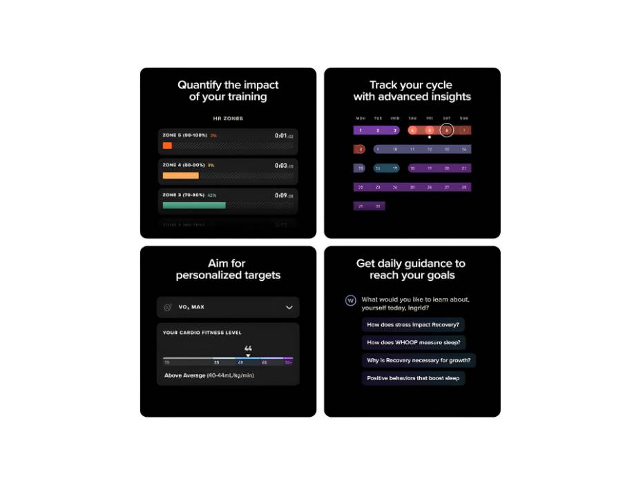 WHOOP One,12-Month Membership, 5.0 Health and Fitness Wearable – 24/7 Activity Tracker with VO2 Max, Sleep Tracking, Personalized Coaching, 14+ Days Battery Life