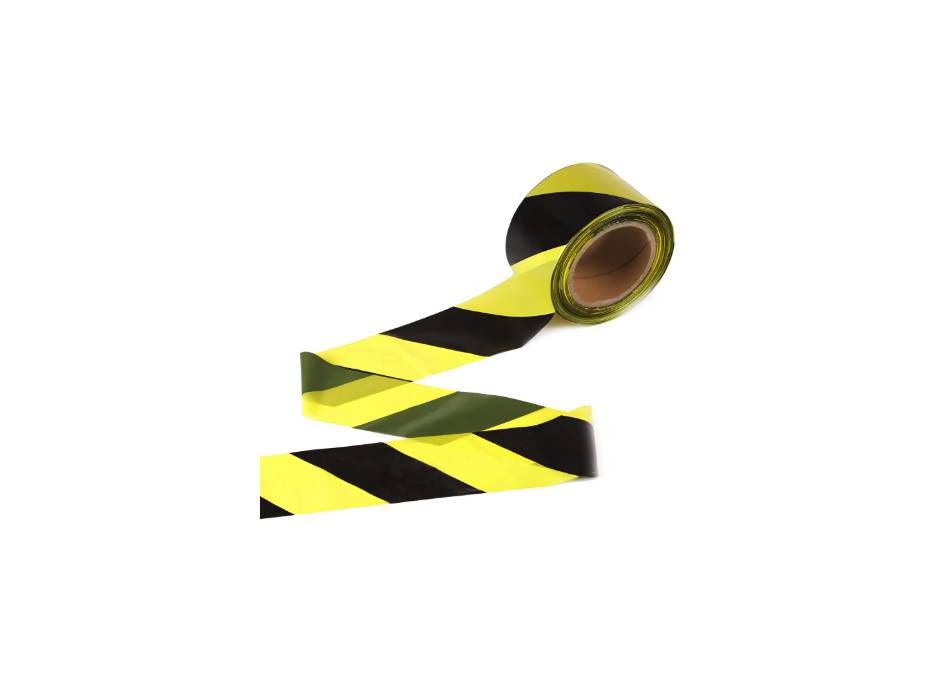 Non - Adhesive Warning Tape 3" x 200Mtr (Black & Yellow)