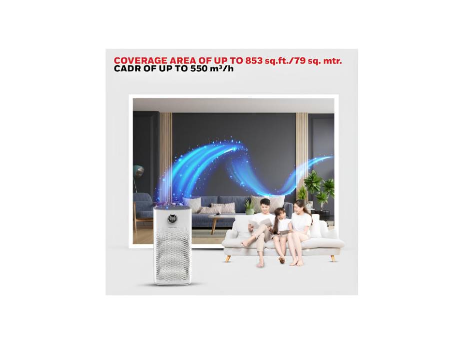 Honeywell Air Touch P2 Air Purifier, Home & Office – 79m² / 853 Sq. Ft, CADR 550m³/h, 4-Stage Filtration with PM2.5 Display, UV, WIFI & Alexa