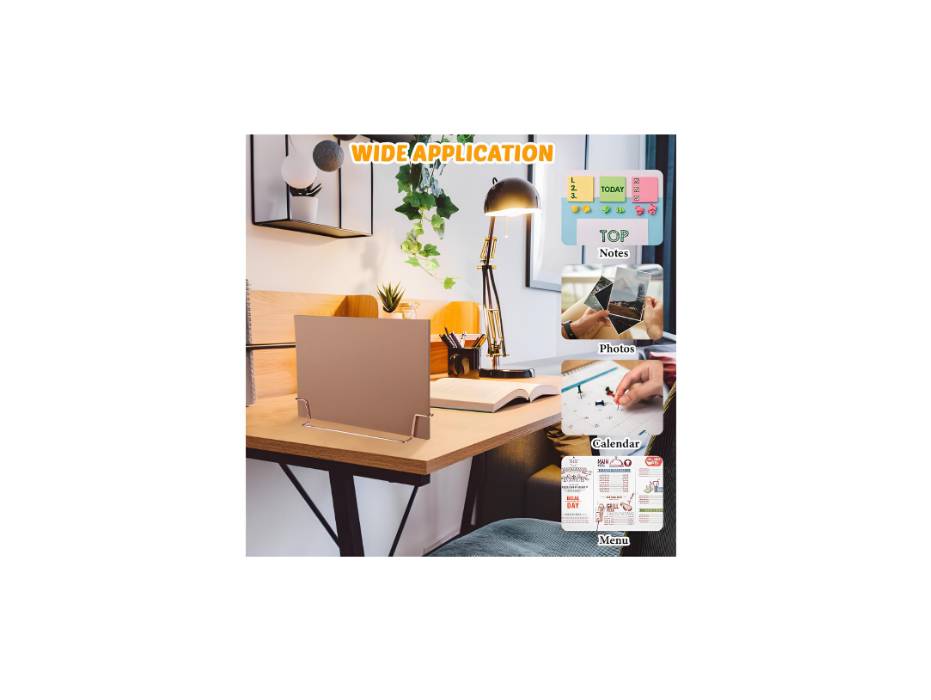 Azonee Bulletin Boards, 12.6 x 9 Inch Small Desktop Cork Board with Stand