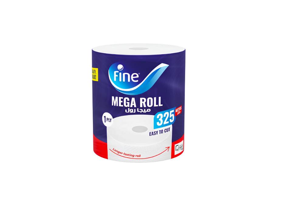 Fine Kitchen Mega Tissue Roll, 1 ply, 325m x 1500 sheets