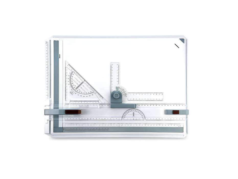 Portable Drawing Board A3, Multi-Function Metric Drafting Table with Clear Rule Parallel Motion and Angle Adjustable Measuring System
