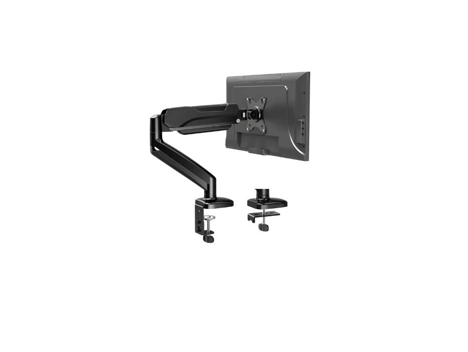MOUNTUP Single Monitor Desk Mount, Adjustable Gas Spring Monitor Arm Support Max 32 Inch, 4.4-17.6lbs Screen, Computer Monitors Stand Holder, Black