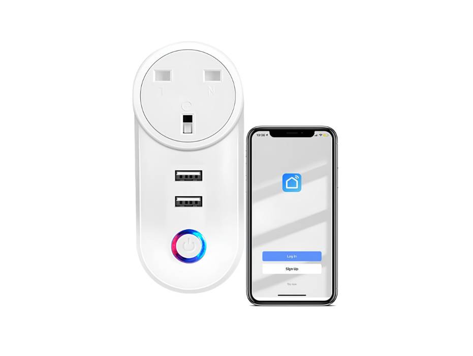 UanTii WiFi Smart Plug Tuya Smart Socket Timer Schedule Socket for Smart Home App Remote Control Compatible with Amazon Alexa Google Assistant Siri 16A