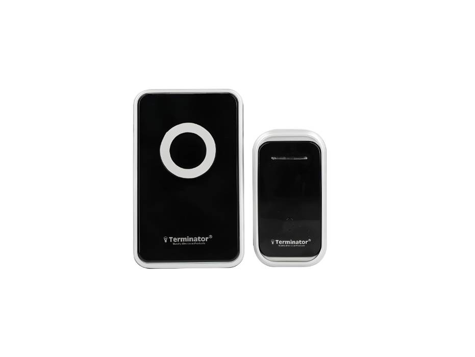 Terminator Door Bell Digital Wireless With 38 Different Melodies Black 13A - TDB 018AC-13A-B