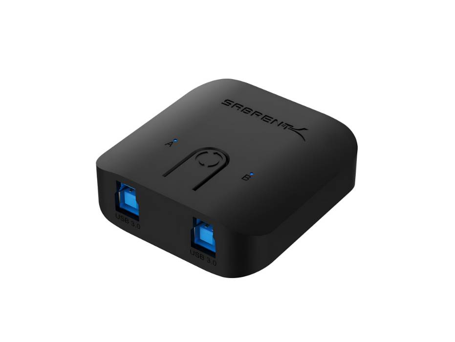 Sabrent USB 3.0 Sharing Switch for Multiple Computers and Peripherals LED Device Indicators