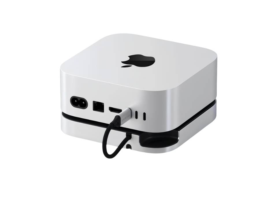 Satechi Mac Mini M4 Hub & Stand with NVMe SSD Enclosure,USB A, SD Card Reader for Mac Mini M4, Mac Mini M4 Pro - Silver