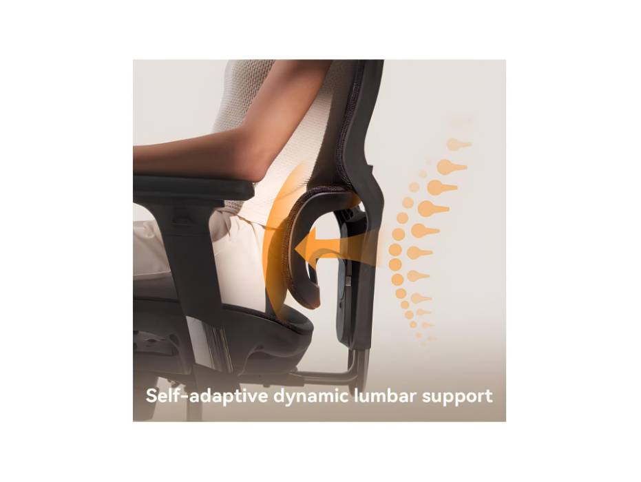 M56B Ergonomic Office Chair, High Back Desk Chair, Lumbar Support, Swivel Computer Task Chair with Adjustable Headrest, Tilt Function, Black