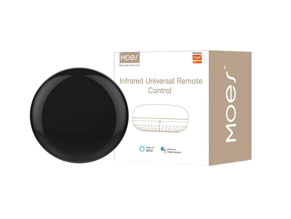 MOES IR Remote Control Wi-Fi(2.4Ghz) Enabled Infrared Universal Remote Controller For Air Conditioner TV DVD Using Smart Life APP Compatible with Alexa Google Home Voice Control