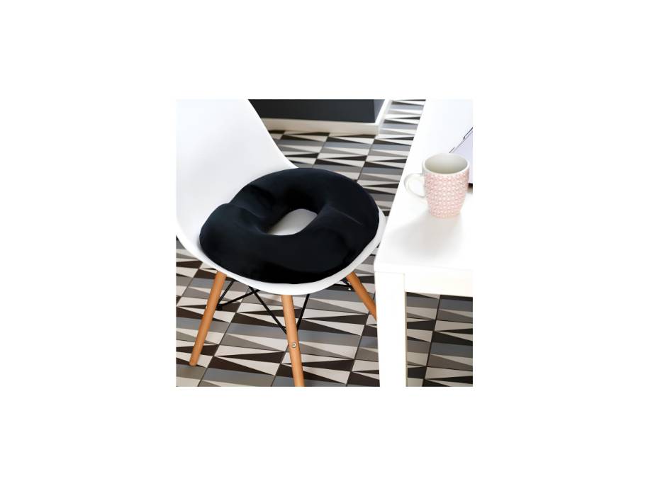 Memory Foam Seat Cushion, Donut Pillow Pain Relief for Prostate, Pregnancy, Coccyx Pain, Surgery, Sciatica, Car Home Office Seat Cushions Black