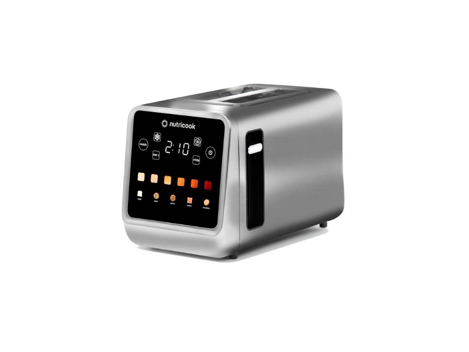Nutricook 850W Stainless Steel 2 Slice Smart All in One Toaster for Bread with Touch Screen Control