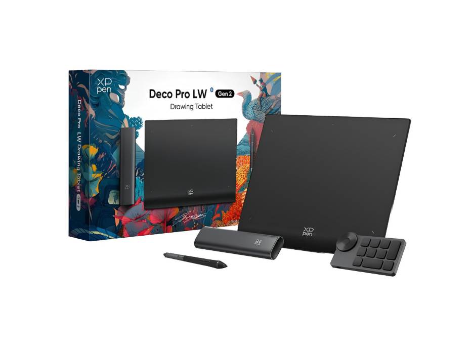 XP-pen Deco Pro LW Graphic Drawing Tablet with Remote and Stylus (11" x 7")
