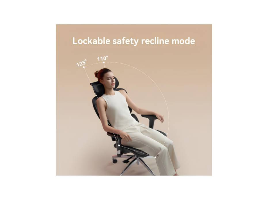 M56B Ergonomic Office Chair, High Back Desk Chair, Lumbar Support, Swivel Computer Task Chair with Adjustable Headrest, Tilt Function, Black