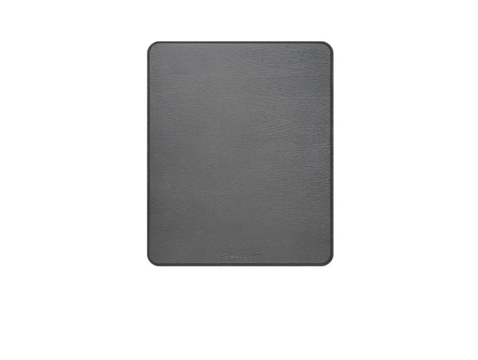 EXCOVIP Hard Mouse Pad, Ultra Thin Wood-Textured PU Leather and Waterproof Non-Slip Rubber Base Mouse pad, Grey