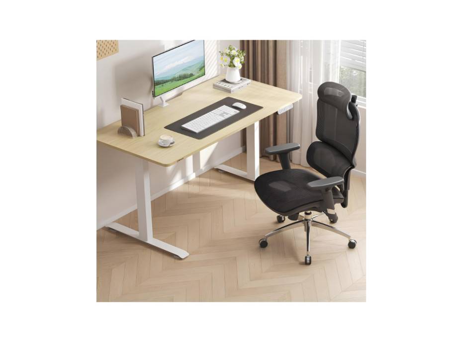 M56B Ergonomic Office Chair, High Back Desk Chair, Lumbar Support, Swivel Computer Task Chair with Adjustable Headrest, Tilt Function, Black