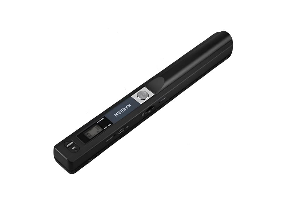 MUNBYN Portable Scanner, Photo Scanner for A4 Documents, Pictures, Pages Texts in 900 Dpi, Flat Scanning