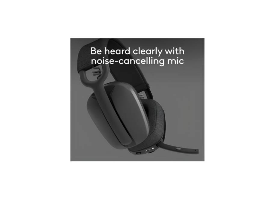 Logitech Zone Vibe 100 Lightweight Wireless Over-Ear Headphones with Noise-Cancelling Microphone