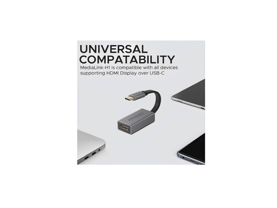 Promate USB C TO HDMI Adapter 4K (MEDIALINK-H1)