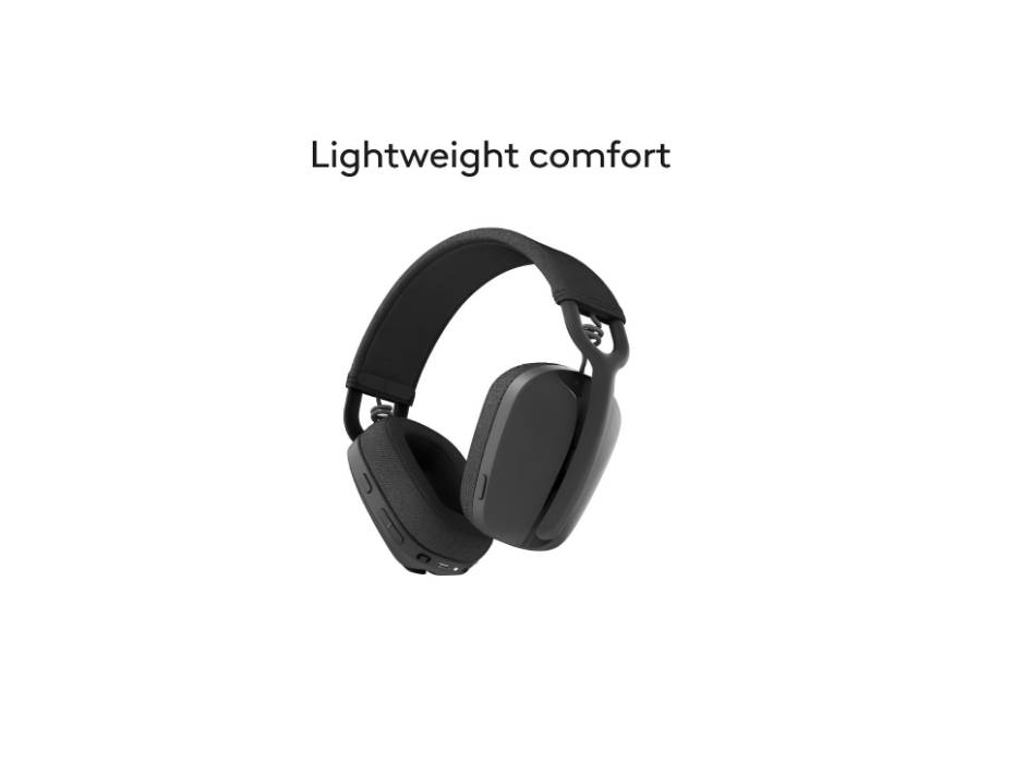 Logitech Zone Vibe 100 Lightweight Wireless Over-Ear Headphones with Noise-Cancelling Microphone