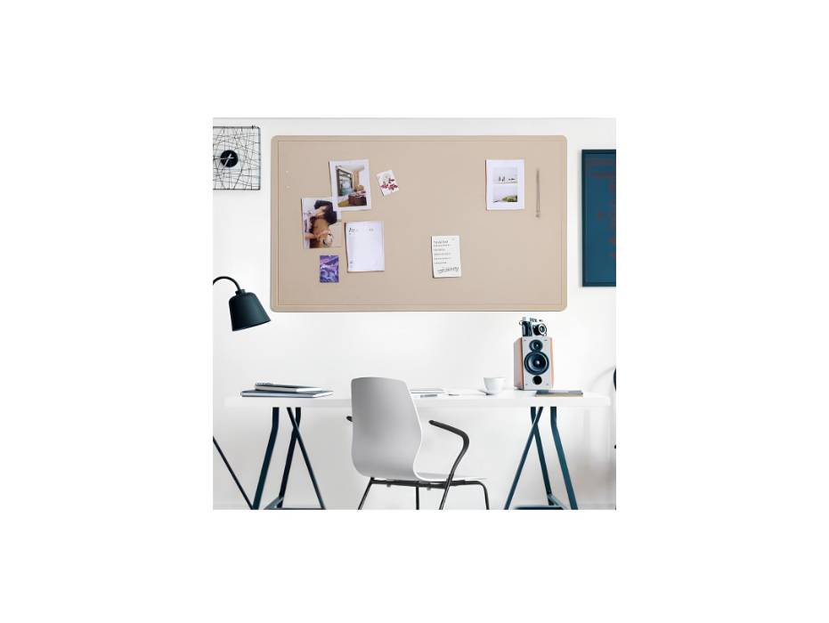 OYDAS Foldable Large Felt Bulletin Board, 60 x 120cm Decorative Pin Board for Wall, Self-Adhesive Vision Board (Khaki)