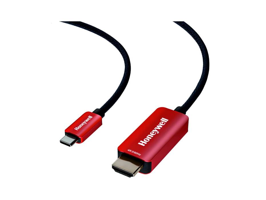 Honeywell Type C to 2.0 HDMI Cable, 4Kx2K@60Hz UHD Resolution, 2 Mtr, 18GBPS Transmission Speed, High-Speed, Male to Male