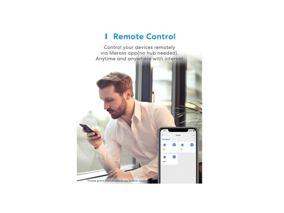 Meross Mini Smart Plug 4 Pack, WiFi Plugs Compatible with HomeKit, Alexa, Google Home, SmartThings Wireless Remote Control Timer Plug No Hub Required