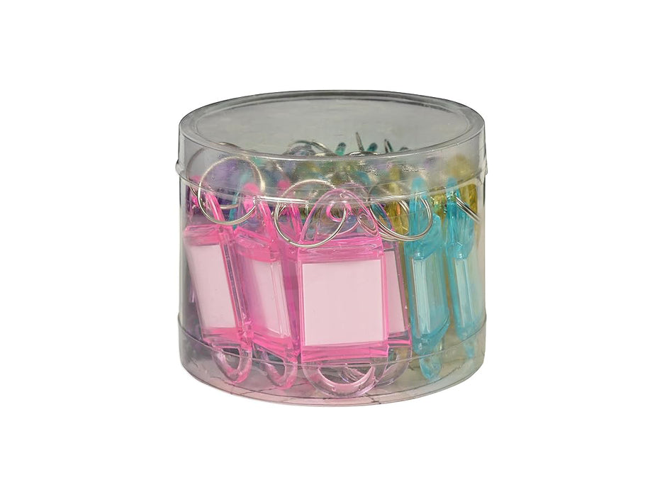 Plastic Key Rings, Assorted Colors, 25pcs/pack