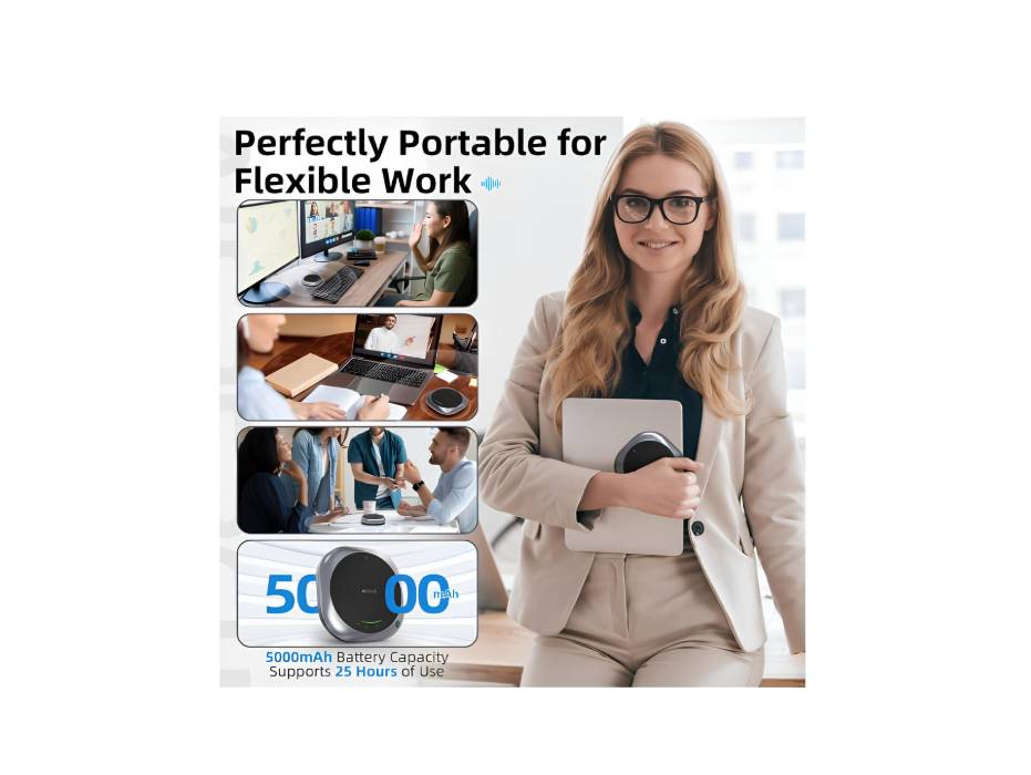 AISPEECH AI Transcription Microphone Speaker With microphone pickup, amplification, speech transcription, and real-time subtitles | M6PRO