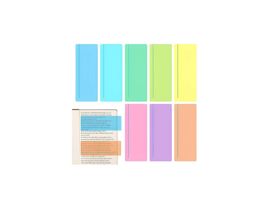TERRIFI Dyslexia Overlays and Guided Reading Strips, Colored Visual Aids - 8pcs