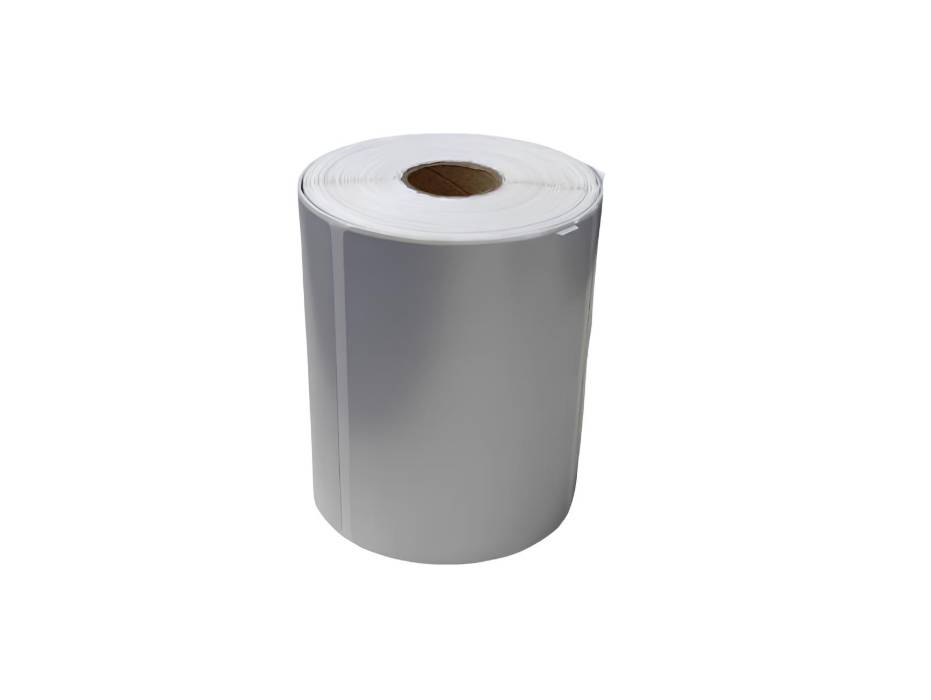 Label rolls for Zebra ZT321, 100 x 76 - 500labels/Roll -1" Core, Silver Labels