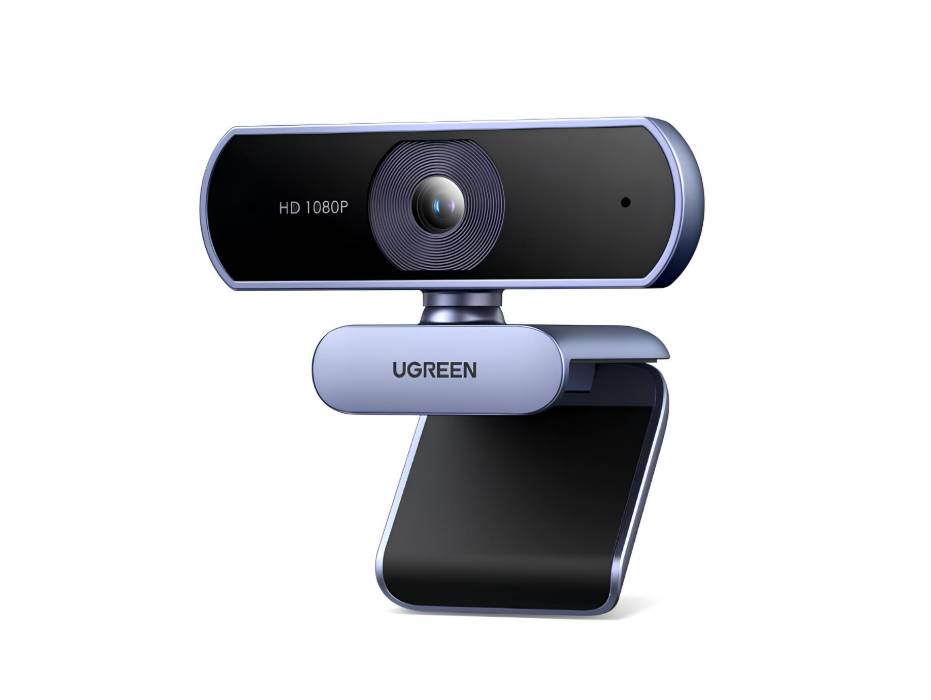UGREEN 1080P Webcam with Microphone USB HD Camera, 1080P/30fps 720P/60fps Stream Camera, Dual Noise Reduction Mics