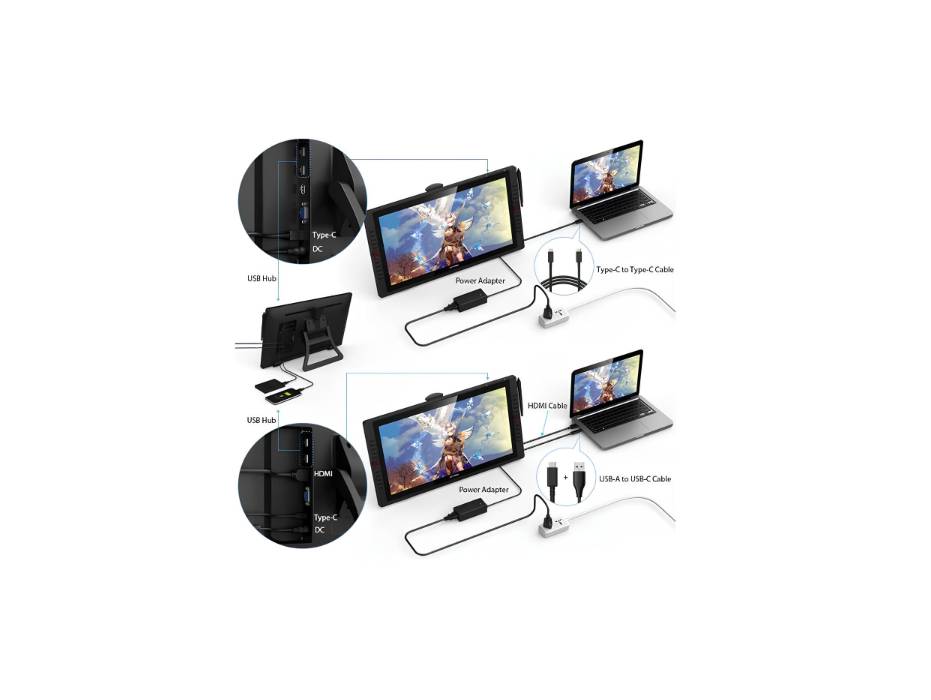 XP-pen 22R Pro Drawing Monitor 21.5 Inch Pen Display Graphic Monitor IPS Monitor with Two Red Dial Wheels and 20 Express Keys Battery-Free Stylus Tilt Supported