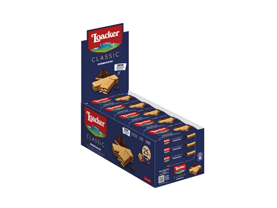 Loacker Classic Cremkakao Wafer, 45g, pack of 25