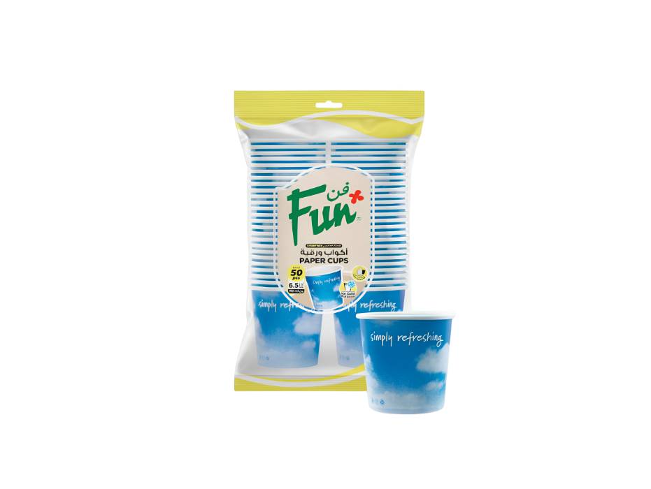 Disposable Paper Cups for Coffee 6.5oz, Blue, Pack of 50