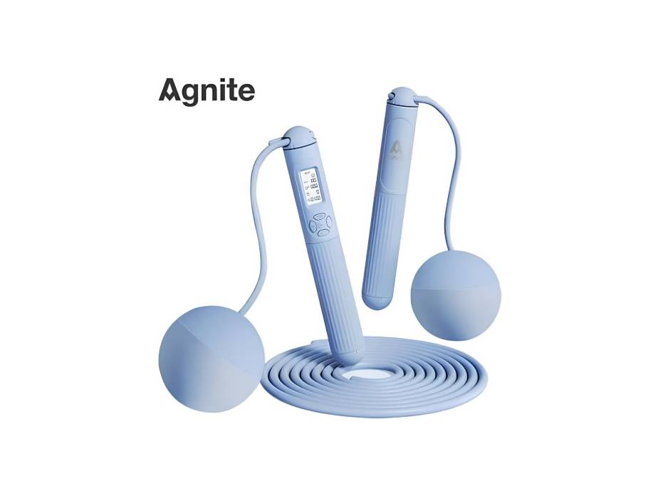 Agnite ER042 Electronic Counting Jump Rope – 3m Adjustable Length, LCD Screen & Blue Design for Smarter Workouts