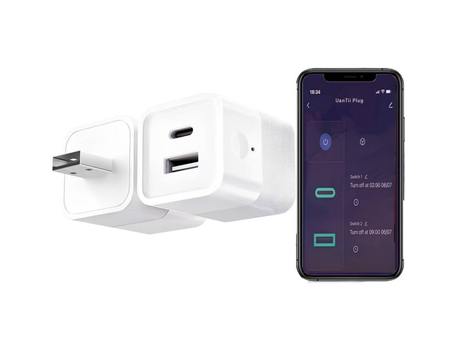 UanTii Tuya Smart Micro USB Adaptor Smart Plug 5V WiFi Mini USB Power Adaptor Works With Alexa Google Home