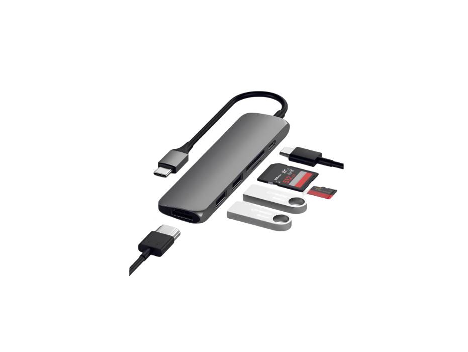Satechi 6-in-1 Slim Aluminum Type-C Multi-Port Adapter